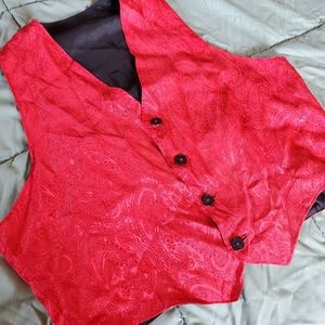 Red paisley vest